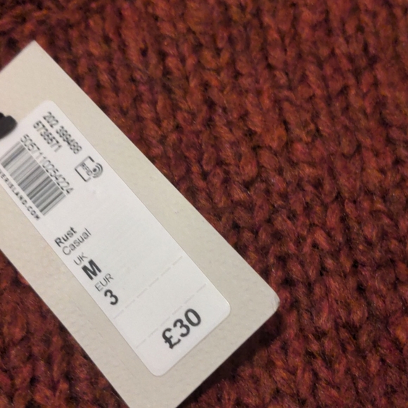 River island rust casual sweater nwt size medium - Picture 3 of 7